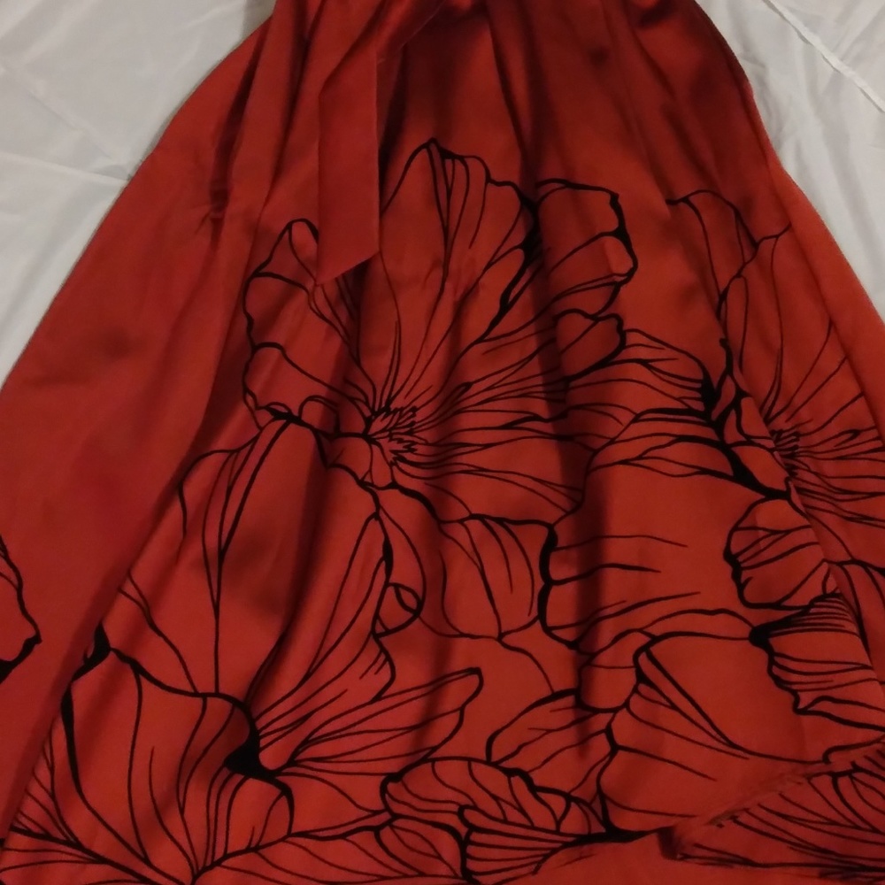 Burgundy & Black Gown